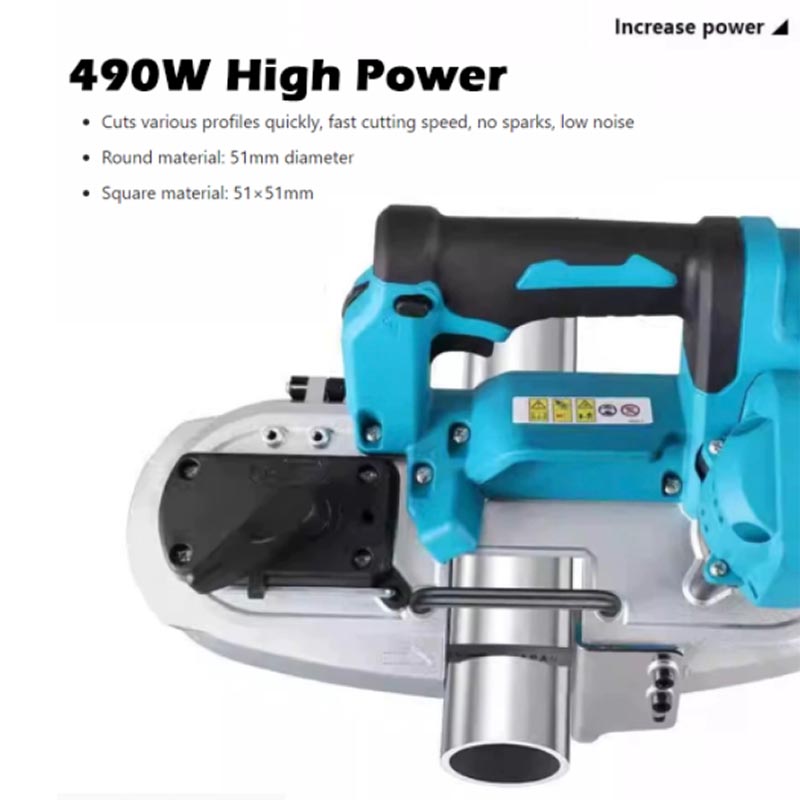 Power Tools Portable - Przenośna piła taśmowa bezszczotkowa 490W, akumulatorowa