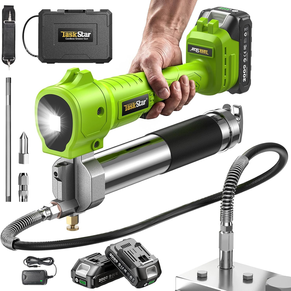 Power Tools Grease - Zestaw smarownicy elektrycznej Taskstar 10000PSI, 1m