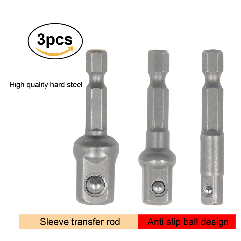 Power Tools Plumbing - 3 szt. naturalny sześciokątny uchwyt przedłużający