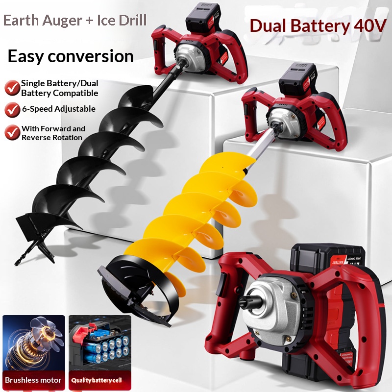 Power Tools In Construction - Wiertarka elektryczna 21V z akumulatorem litowym,