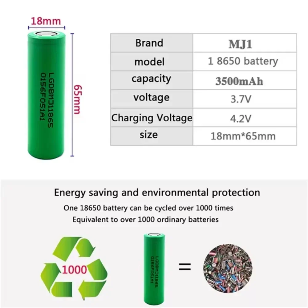Akumulatory INR18650 MJ1 3500m – Power Tools Ltd recenzja i cena
